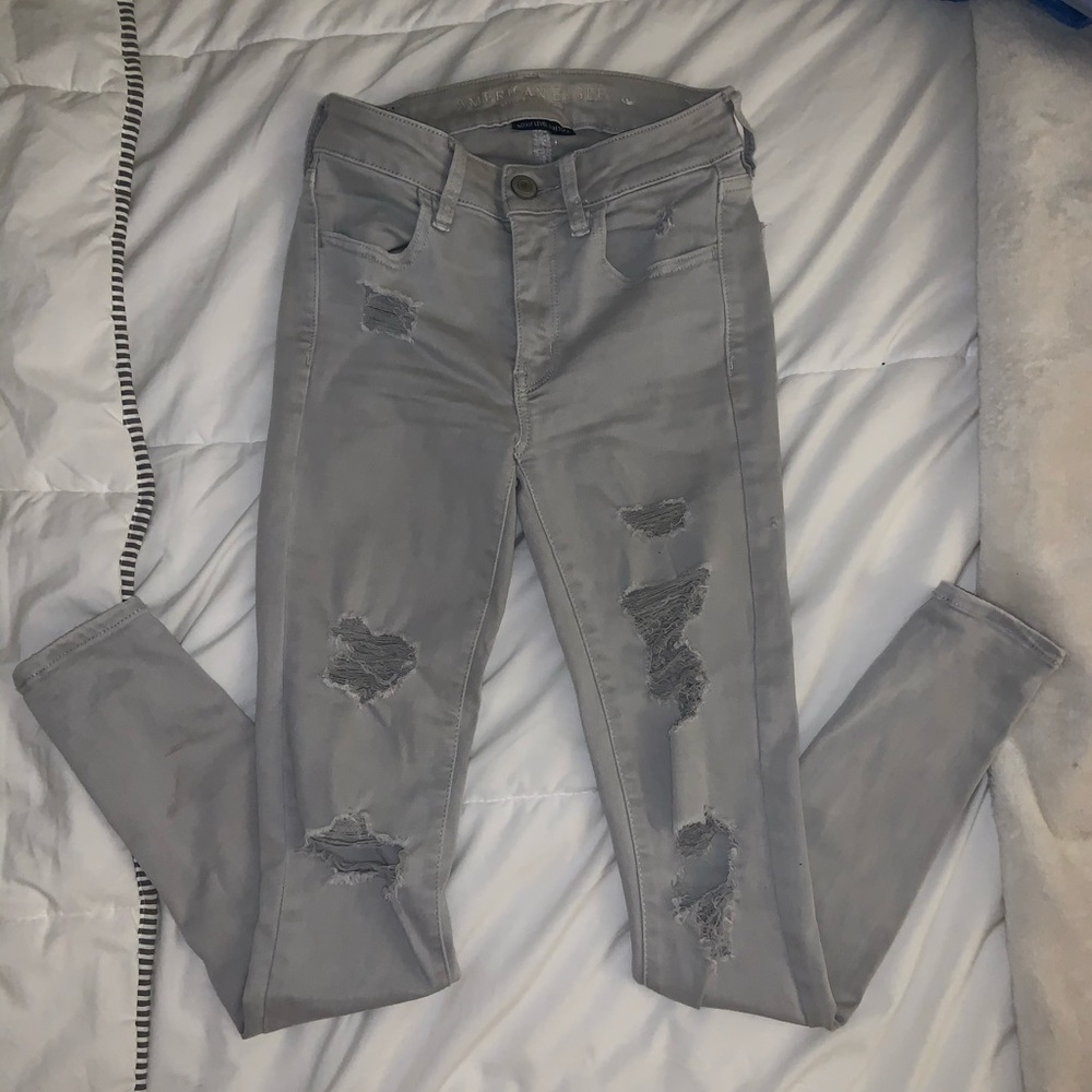 PERFECT American Eagle Grey Jeans like new!